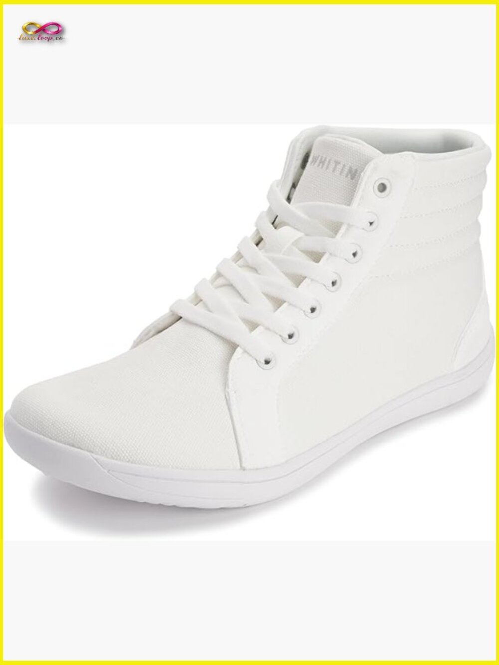 High-Top Canvas Barefoot Sneakers Wide Minimalist Street-Ready Comfort